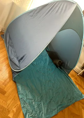 Tienda campaña playa azul