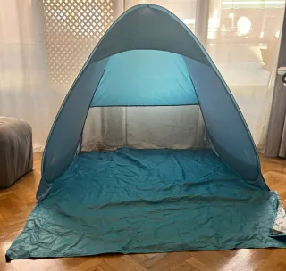 Tienda campaña playa azul