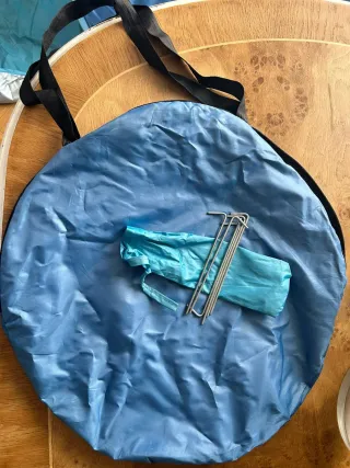 Tienda campaña playa azul