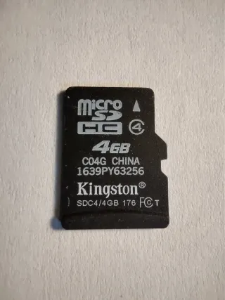 MicroSDHC Kingston 4GB Classe 4