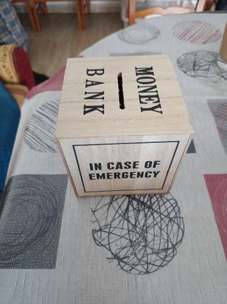 Hucha de madera Money Bank