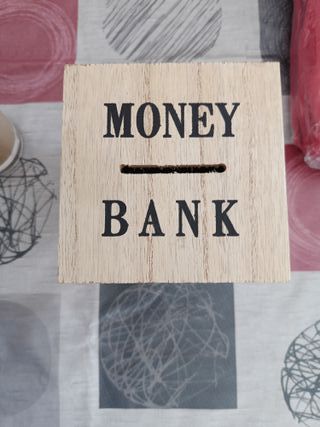 Hucha de madera Money Bank