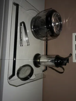 Bandeja con jarra termo, cubitera y pinzas