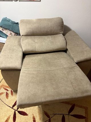 Sofá 1 plaza eléctrico beige