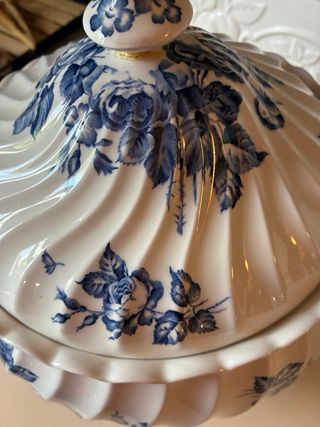 Sopera Johnson Bros Flores Azules Porcelana