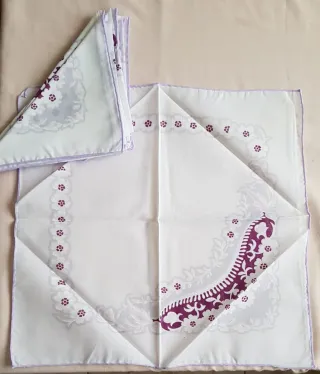 Set Servilletas blancas Damasco y otras servilleta