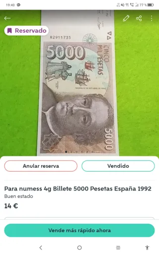 3 para nemess4g Billete pesetas de España 1985