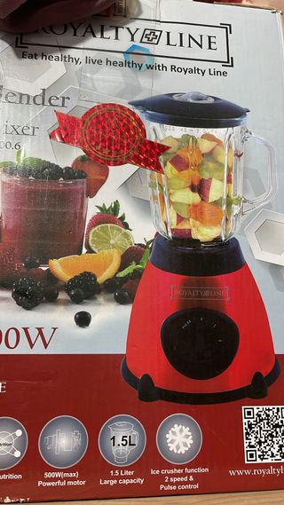 Batidora Royalty Line 500W Roja 1.5L