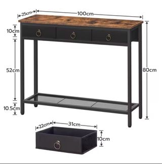 Tavolo consolle in legno e metallo NUOVO