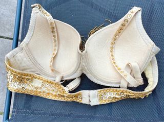 Top Danza Oriental Pedrería Flecos Dorado