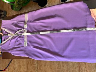 Conjunto de fiesta morado y verde