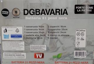 Batteria cucina 21 pezzi antiaderente