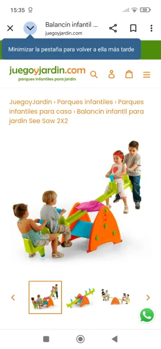 Balancín infantil para 4 niñ@s