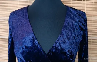 Vestido Terciopelo Mango berenjena Talla S