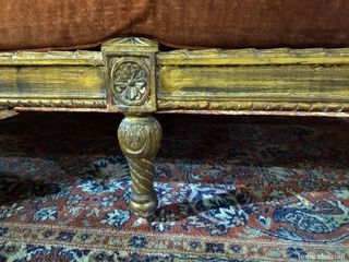 Sofá Barroco Ratán Dorado Lujo