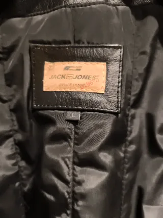 Cazadora de cuero Jack Jones Negra