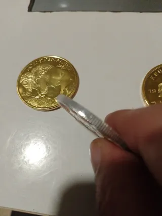 Réplica 3 Monedas bañadas Oro y Plata