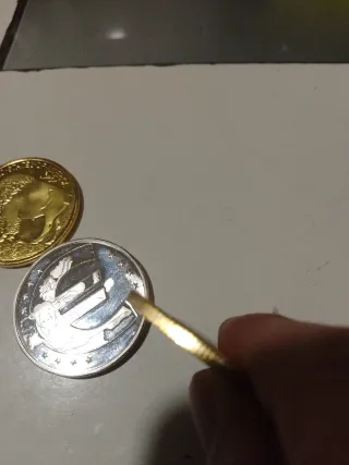 Réplica 3 Monedas bañadas Oro y Plata