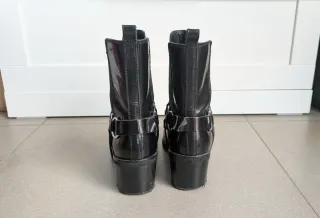 Botines Biker Piel Negro