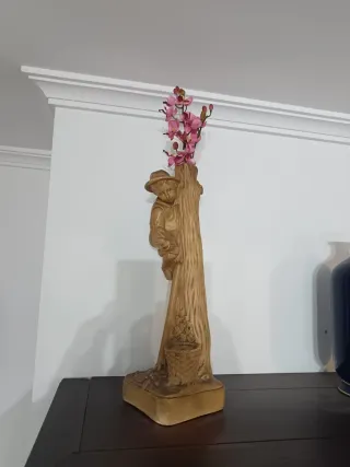 Muebles antiguos madera y tela