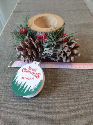 Porta candela Dueesse Natale nuovo con etichetta