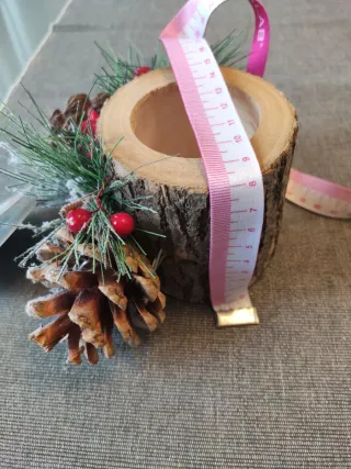 Porta candela Dueesse Natale nuovo con etichetta