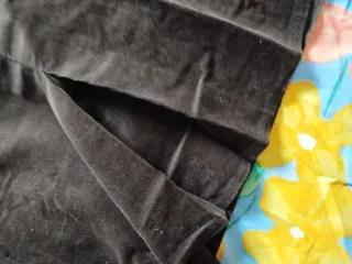 Falda corta pana marrón chocolate