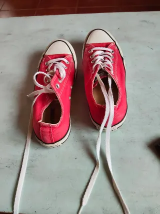 Zapatillas Converse Lona Rojas Talla X