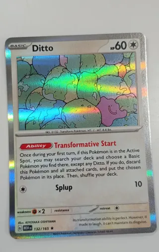 Carta Pokémon Ditto 132/165