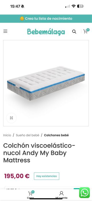 Cuna Doco Sleeping 120x60 + Colchón+nido