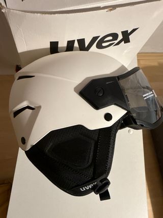 Casco sci Uvex Instinct Visor bianco