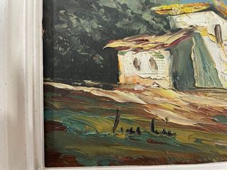 Preciosa pareja de óleos enmarcados