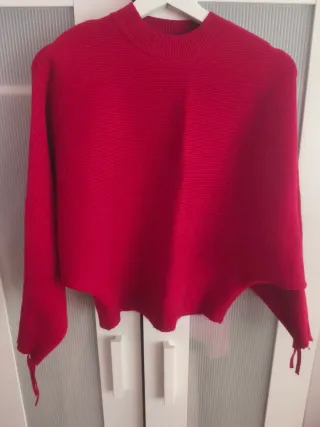 Suéter Mujer Rojo- burdeos Talla 38, elástico