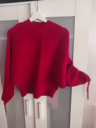 Suéter Mujer Rojo- burdeos Talla 38, elástico
