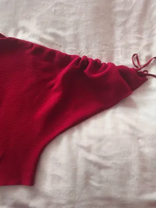 Suéter Mujer Rojo- burdeos Talla 38, elástico