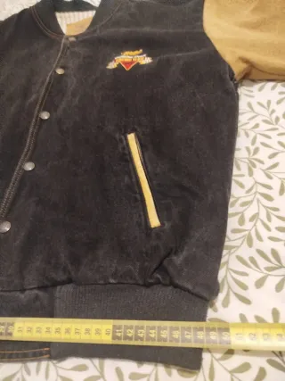 Chaqueta Universitaria Miller Negra y Beige