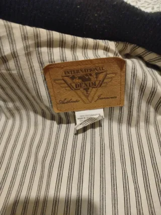 Chaqueta Universitaria Miller Negra y Beige