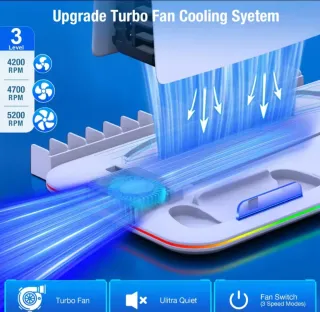 Base Carga PS5 con RGB y Refrigeración