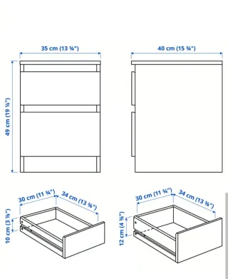 1 Mesita Noche Ikea Blanca 19 Euros cada una