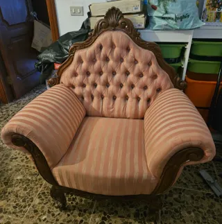 Sillón Clásico Vintage Tapizado x2