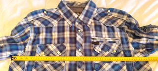 Camisa de cuadros azul y blanca Talla L