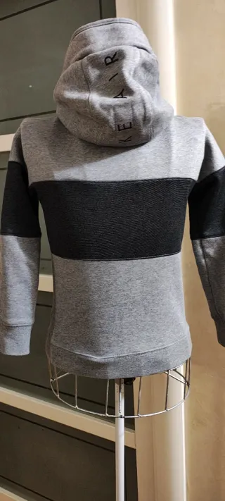 Felpa bimbo Nike grigia con zip