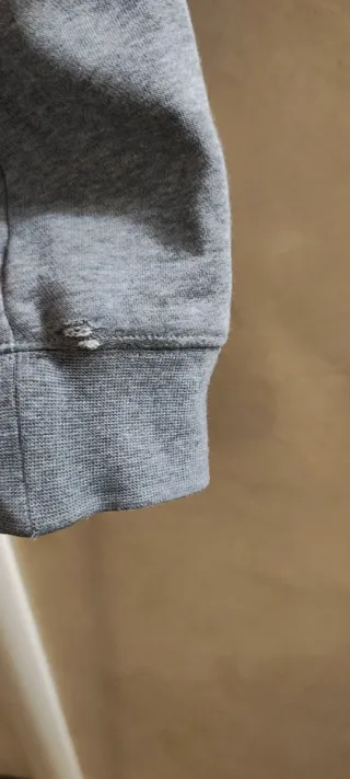 Felpa bimbo Nike grigia con zip