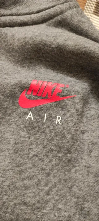 Felpa bimbo Nike grigia con zip