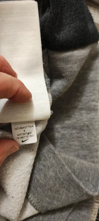 Felpa bimbo Nike grigia con zip