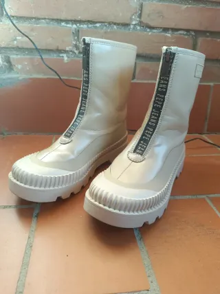 Botas Pepe Jeans Beige Cremallera