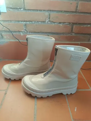 Botas Pepe Jeans Beige Cremallera