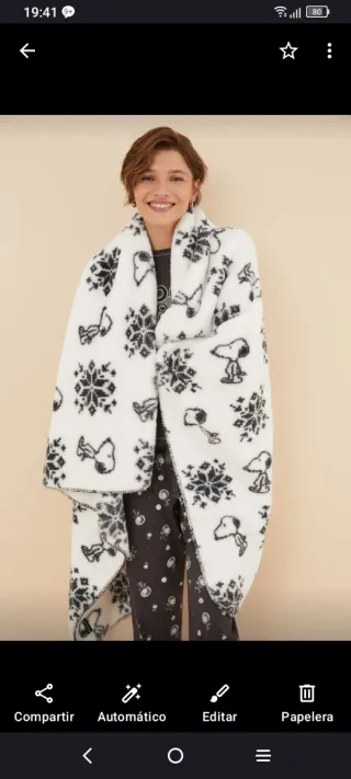 Manta Snoopy Mujer