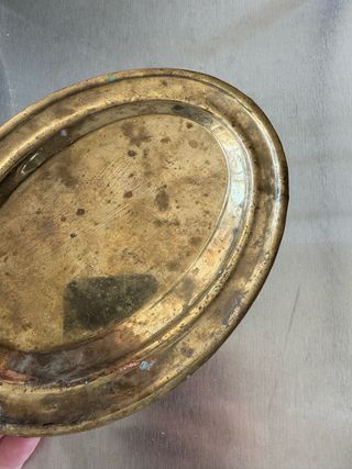 Plato marroquí latón nácar vintage