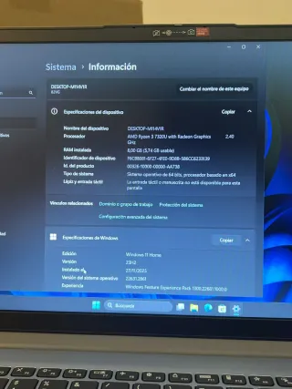 Portátil Lenovo Gris/Plateado